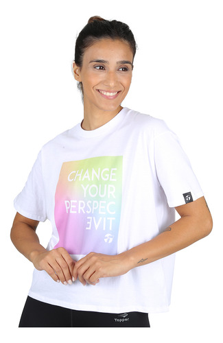 Remera Entrenamiento Topper Gtw Loose Perspective Mujer