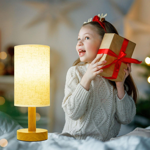 Luminária De Mesa Led Infantil Quarto Luz Com 3 Cores Usb