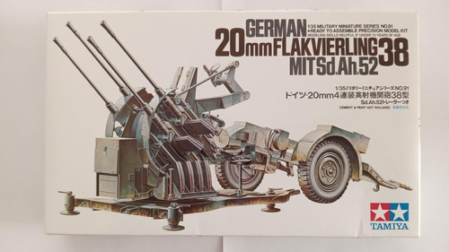 Maqueta German 20mm Flakvierling 38 Mitsd.ah.52 Tamiya 1/35