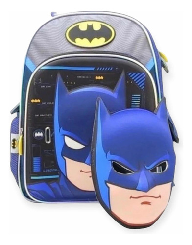 Mochila De Batman Con Máscara Cresco Reforzada 40.6cm Espald