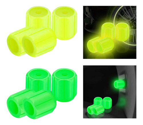 8 Tapas Antipolvo Fluorescentes A Prueba De Amarillo Verde