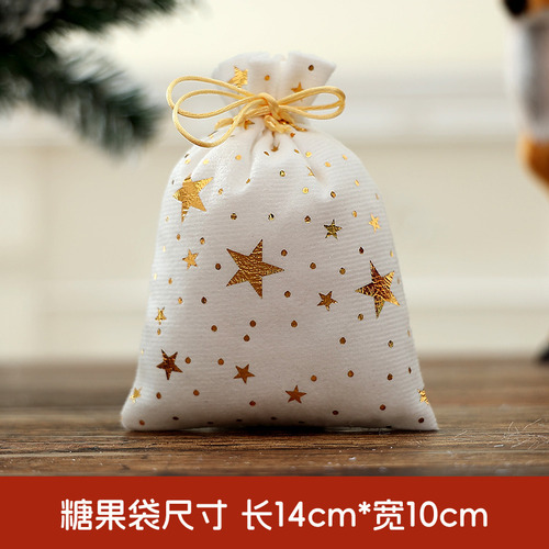 5pcs Adornos Navideños Caramelos Regalo Con Cordón Bolsillos