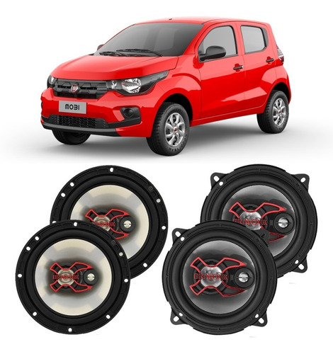 Alto Falante Fiat Mobi 2016 A 2020 Bravox 200w Rms 4 Portas