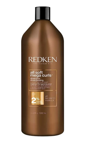 Shampoo  Redken  All Soft Mega Curls Cabello Ondulado 1000ml