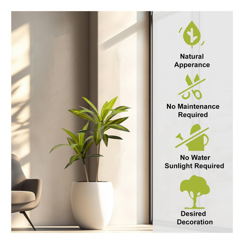Árbol Artificial Dracaena 4ft Faux Tree Faux Yucca Floor La