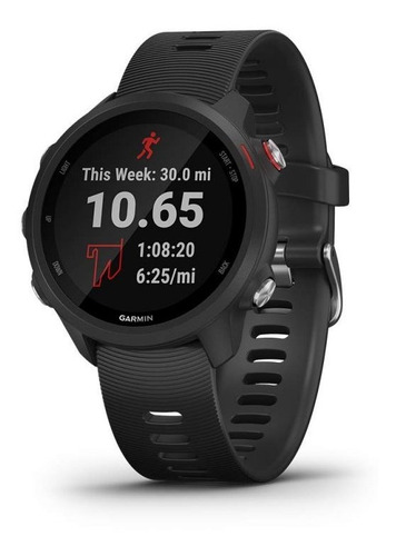 Relógio Esportivo Garmin Forerunner 245 Music Preto E Verm