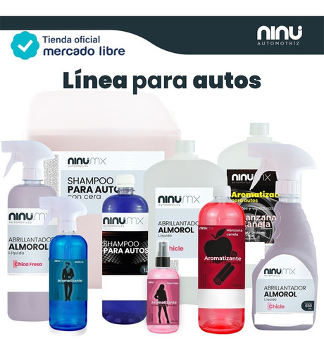 Imagen 6 de 6 de Abrillantador Almorol Autos Ninu 1 Litro Con Atomizador