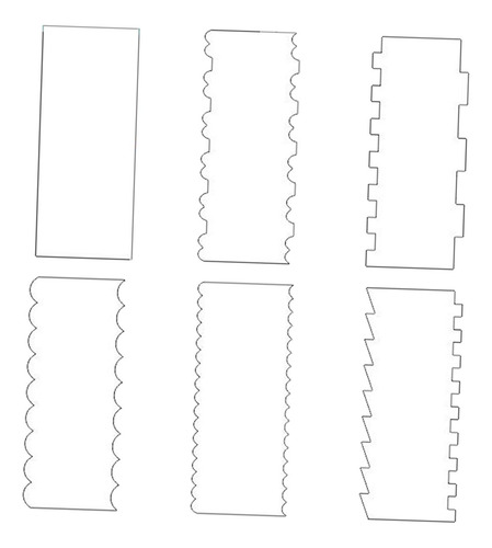 Cake Scraper Set Mousse Pastelería Smoother Cakes 6 Piezas