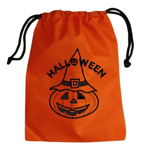 Bolsa De Regalo De Halloween #3 Para Dulces Diseño Calabaza