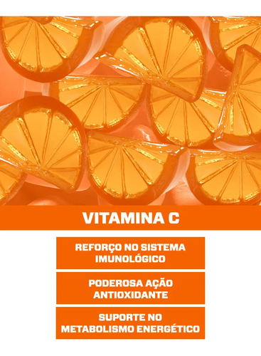 Gummy Vitamina C 100% Natural - Produzido com Pectina e Tapioca - Sabor: Laranja