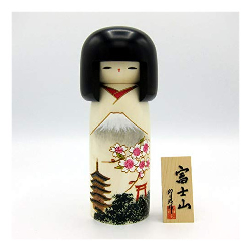 Usburo Sosaku Kokeshi Doll Fujiyama Made In Ccou3