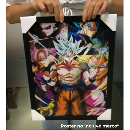 Poster Lenticular 3d Goku Distintas Fases Dragon Ball | Cuotas sin interés
