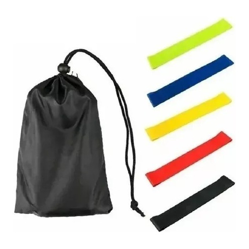 Set De 5 Bandas Elasticas Ligas Para Hacer Ejercicio Colores