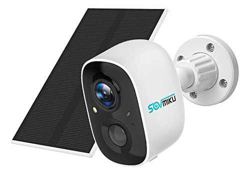 Cámara De Seguridad Sovmiku Cg6 Solar Power 2k, Fácil De Con
