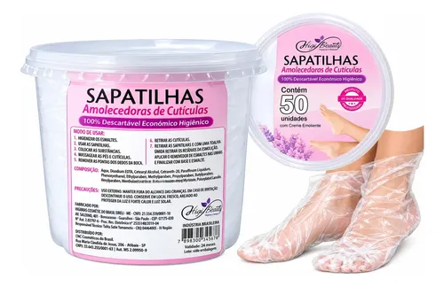 Higi Beauty Sapatilha Econômica Com Creme Emoliente - Pote Com 50 UnP
