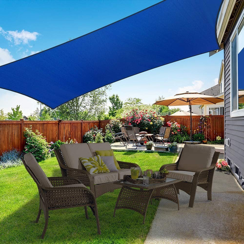 Tela Sombrite Azul 80% - 15m X 15m Com Bainha E Ilhós
