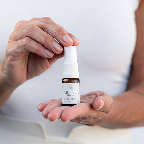 Desodorante Natural Mini Aludra 10ml Vegano Sem Alumínio p/ Axilas Pés e Íntima Não Mancha Roupas Clareia Hidrata Ideal p/ Viagem e Uso Diário com Óleos essenciais