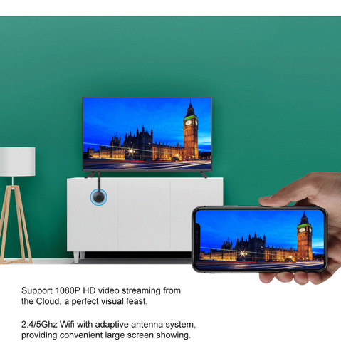 Receptor De Pantalla Wifi Que Refleja La Pantalla Del Teléfo