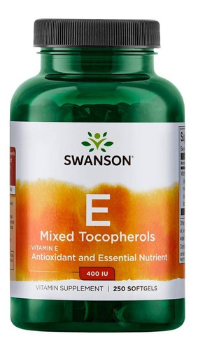 Vitamina E Natural 400 Iu Mixed Tocopherols, 250 Softgels