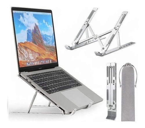 Soporte Base Portatil Laptop En Aluminio Reclinable + Funda 