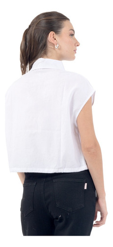 Blusa Lisa Ligera Con Bolsas De Mujer Quarry