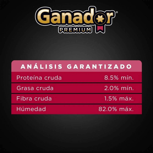 Alimento Húmedo Ganador Premium 22 Sobres De 100g C/u