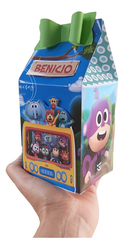 15 Cajas Golosineras Milk Box Animales Del Zoo Craftbaires 