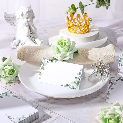 Paquete De 100 Tarjetas Plegables Para Bodas Y Eventos