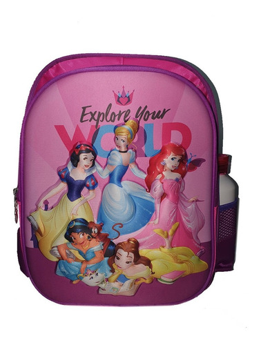 Mochila Escolar Princesas Disney 3d / Importada / Original.