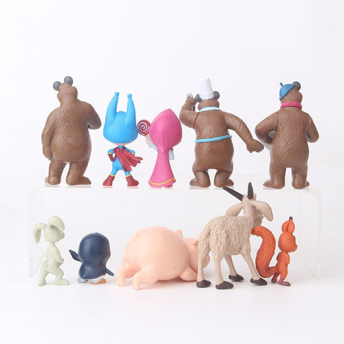 Juego De 10 Muñecos Masha Figure Toys Doll Masse Bear Para N