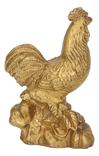 Escultura De Gallo, Latón, Artesanía Casera China