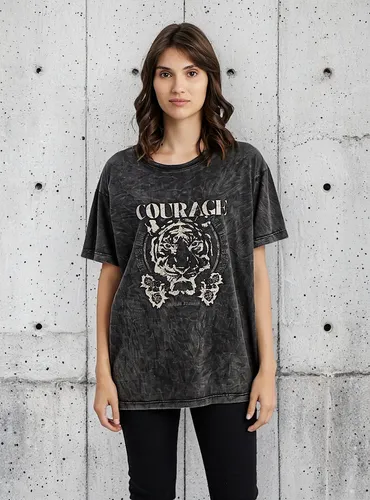 Remera Algodón Estampada Batik Amplia Mujer Mistral 41232b