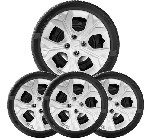 4x Calota Onix 2020 A 2025 Aro 14 Prata 378cb