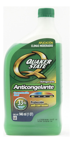 Anticongelante Quaker State Refrigerante 946ml