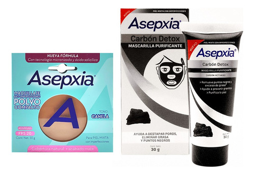 Pack Asepxia Maquillaje Canela + Mascarilla Peel Off