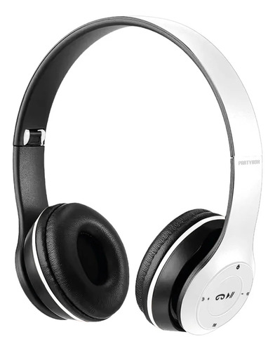 Audífonos Inalámbricos Bluetooth De Diadema Party Box Pb-h66 Blanco
