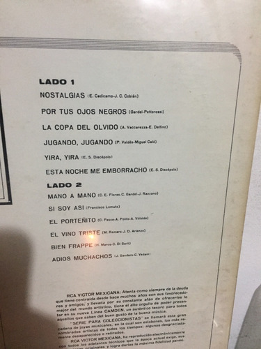 Hugo Del Carril - Nostalgias - Vinyl 12 Lp (Usado)