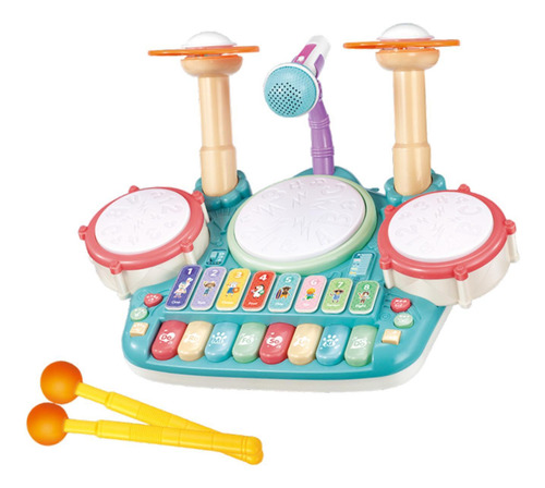 Tambor De Juguete Para Niños, Juguete Musical Para Azul