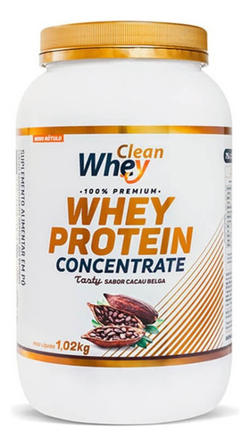 Suplemento Em Pó Clean Whey Protein Sabor Cacau Belga Em Pote De 900g