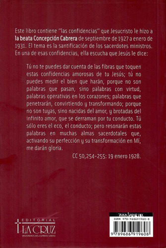 A Mis Sacerdotes: Obras Completas 1, De Cepción Cabrera De Armida. Obras Completas Editorial Editorial La Cruz, Tapa Blanda, Edición 1a. En Español, 2008