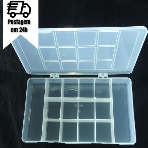 Kit 5 Estojo Organizador M Com Divisorias Parafusos Micanga