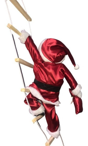 Boneco Papai Noel Vermelho Escada Enfeite Natal Decoração