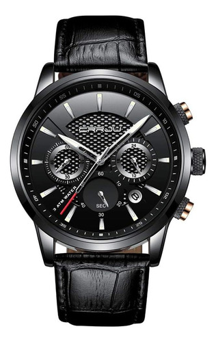 Crrju Reloj De Pulsera Para Hombre De Negocios Con Fecha Aut