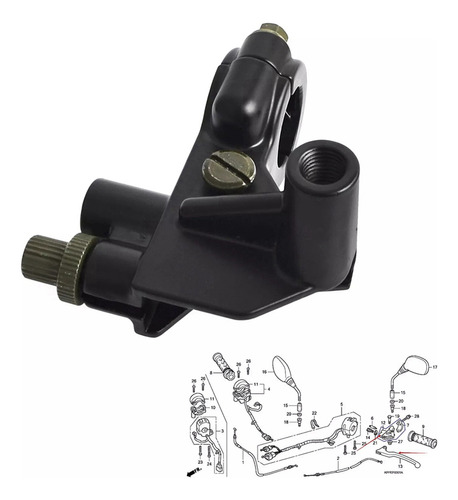 Soporte Para Palanca Cbr125 R Jc34 Jc39 Jc50 04-16