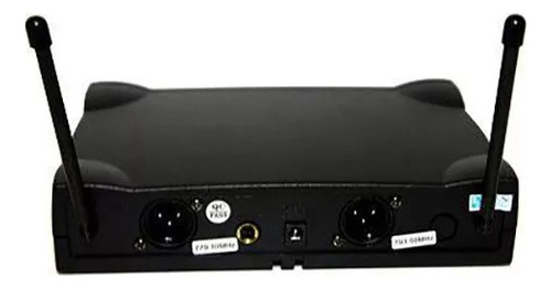 Micrófono Sistema Inalámbrico Hl-2s Doble Solapa Uhf Color Negro