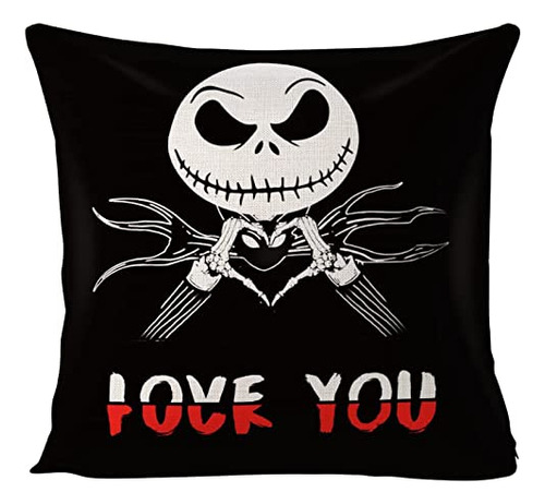 Funda De Almohada Decorativa De   Jack Skellington, Funda D