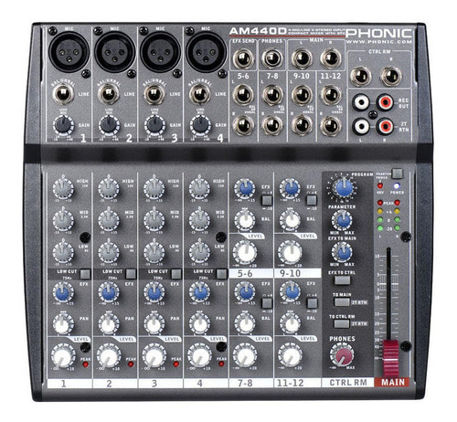 Mixer Phonic Am440d Con Efecto