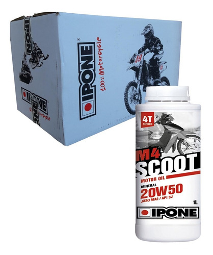 Aceite Scooter 20w50 Moto Ipone M4 Scoot 4t Mineral Caja X15