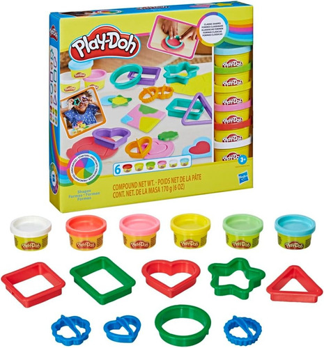 Play Doh Formas 6 Botes Y 9 Moldes 170g Hasbro