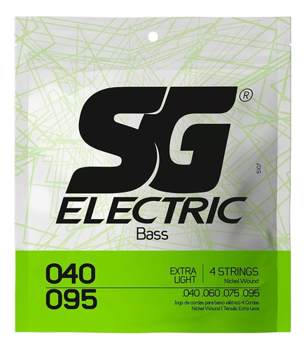 Juego de cuerdas 040 para bajo de 4 cuerdas - Sg Light 5107